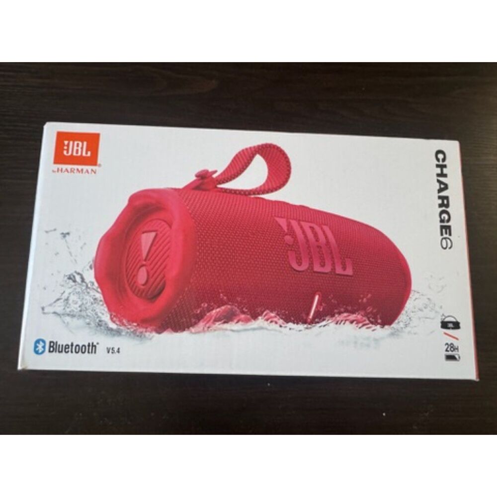 JBL Charge 6 Portable Bluetooth Speaker - Red New